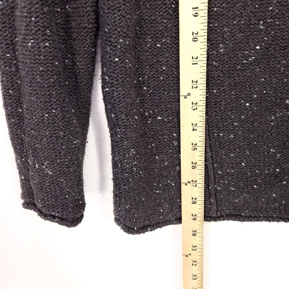 Cabelas Sweater Chunky Knit Womens Large Pullover Dark Gray Swiss Dot V-Neck - Picture 7 of 10